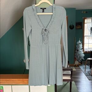 Forever 21 Light Blue Long Sleeve Ribbed
Dress